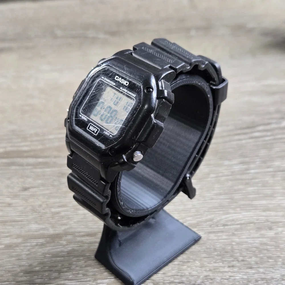 Casio F-108WH 3224 Digital Chronograph Alarm Black Resin Watch Tested